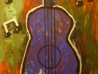 Blue Guitar by Pete Marshall for the Homespace Exhibition by the Eden Group